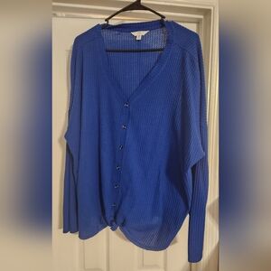 Time and Tru Blue Cardigan